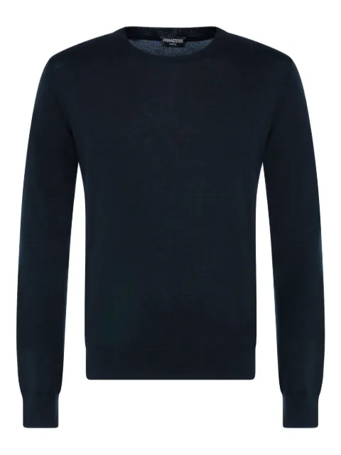 FRANZESE COLLECTION ribbed crew-neck sweater Blue FE68503001