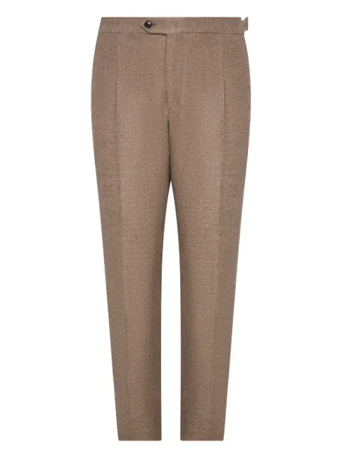 FRANZESE COLLECTION double-waistband dart trousers Brown 4CPB4AUTXAQVUI18