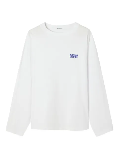 American Vintage Gixy long-sleeve T-shirt White MGIX02BE26