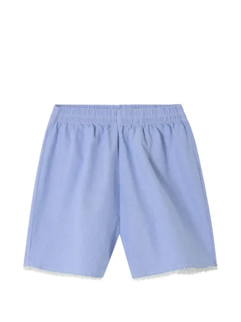 American Vintage Feoly elasticated cotton mini shorts Blue FEO09A