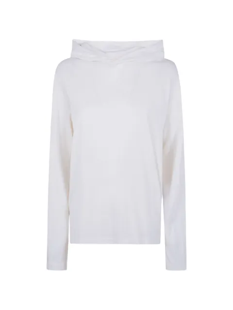 FEAR OF GOD ESSENTIALS logo-detail long-sleeve hoodie White 125HO257042FWIVORY