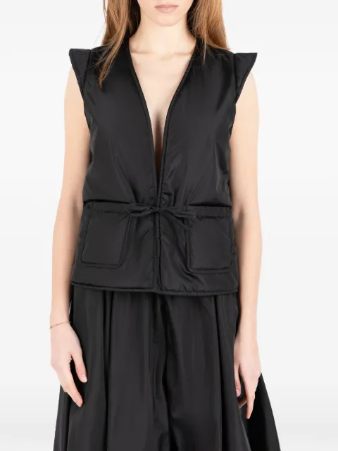 Société Anonyme tie-detail waistcoat Black PUFFVSA18W98PA100