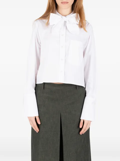 Société Anonyme bow-detail cotton shirt White CPBOXSA18W98CN100