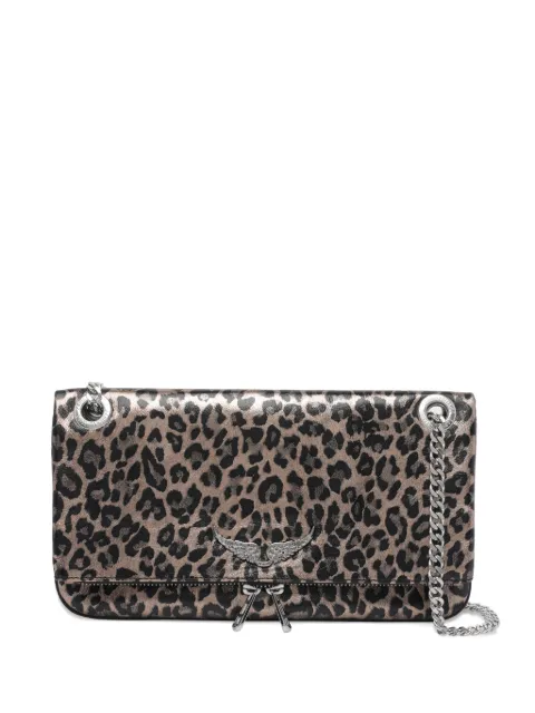 Zadig&Voltaire Rock II animal-print chain shoulder bag Neutrals LWBA04187020