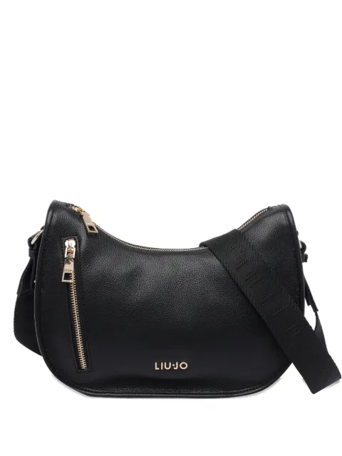 LIU JO logo zip shoulder bag Black AA6214E101222222