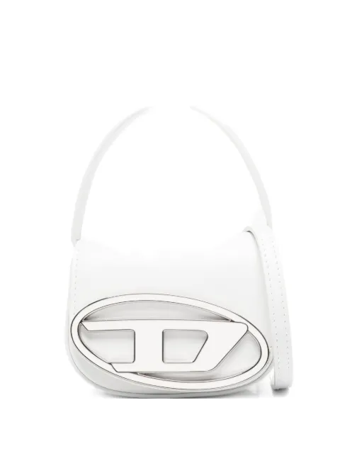 Diesel 1DR XS-iconic mini bag with D logo plaque White X08709PR818