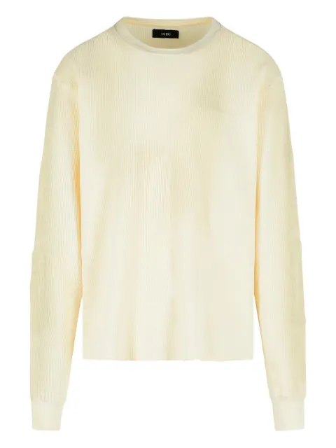 AMIRI Bones ribbed logo T-shirt Neutrals AMTOJR1032