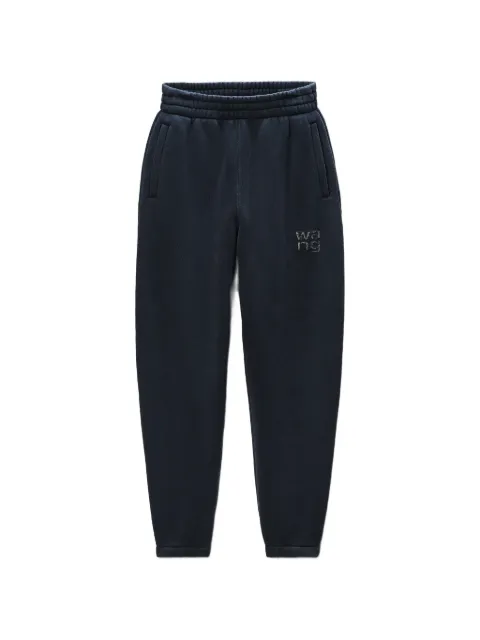 Alexander Wang crystal hotfix logo sweatpants in brushed terry Black 4CC1264997