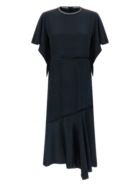 Fabiana Filippi ruffled asymmetric midi dress Blue ABD266F187L780