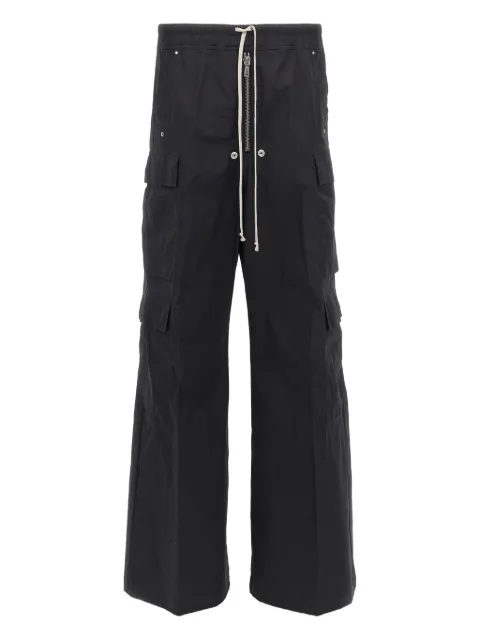 Rick Owens zip cotton cargobelas trousers Black RU01F2339TE