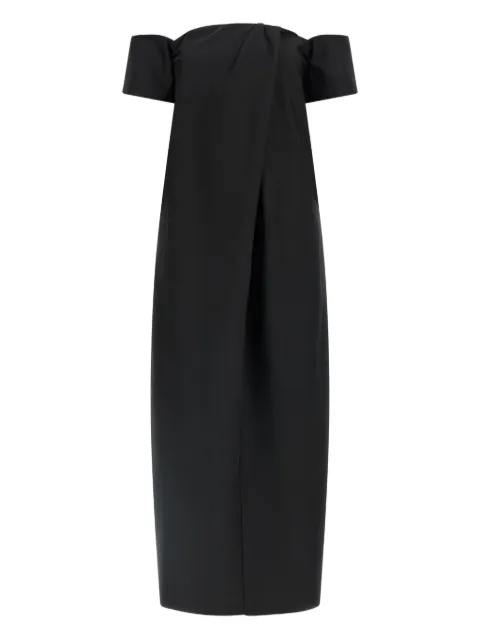 Magda Butrym off-shoulder sheath maxi dress Black 273426BLACK