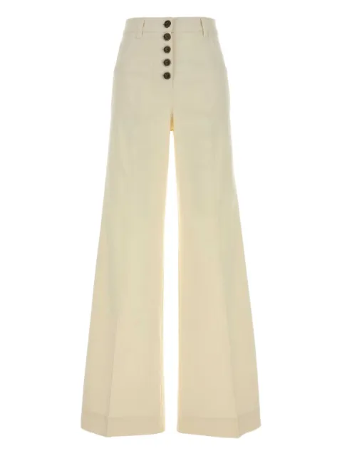 ETRO Pegaso-buttons flared jeans White WRNB0004AU116