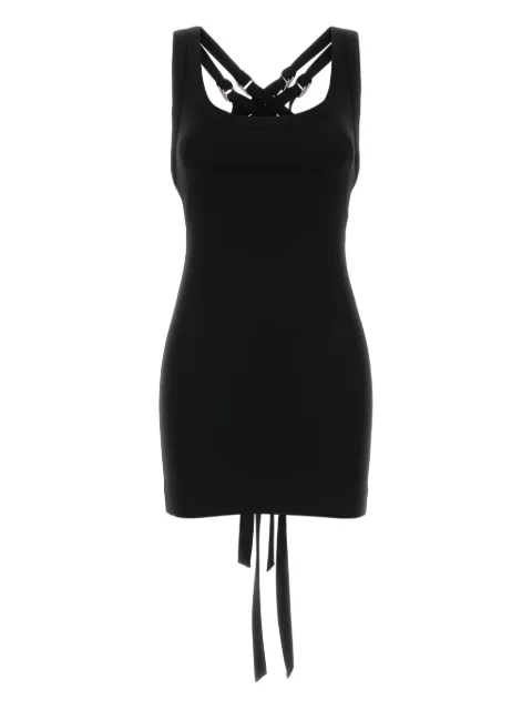 The Attico crossover-strap jersey dress Black 260WCA00465VVP002AA