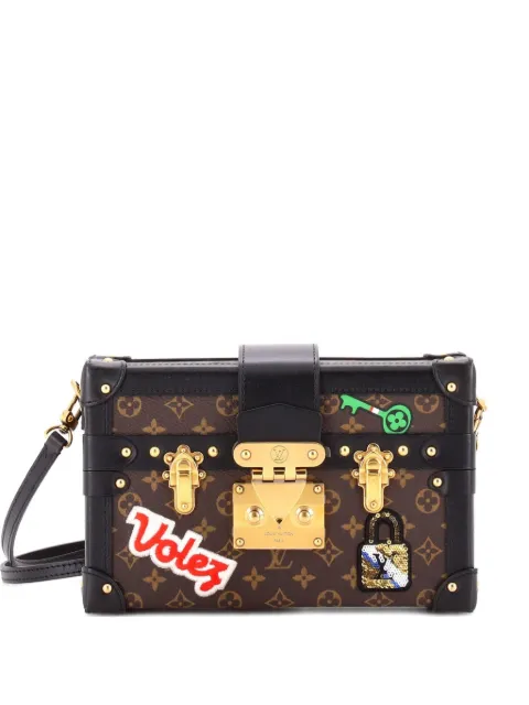 Louis Vuitton Pre-Owned Petite Malle Handbag Limited Edition Patches Monogram Canvas crossbody bag Brown 13T34URX2DWVCE4K