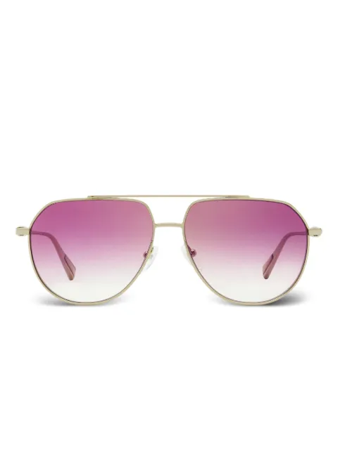 Longchamp 174 pilot-frame sunglasses Gold LO174S57716