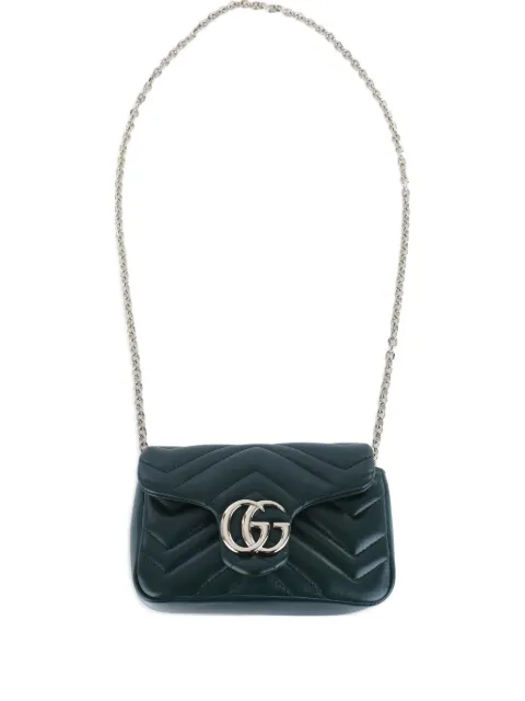 Gucci mini GG Marmont chain-strap cross body bag Green 841290AAFAX