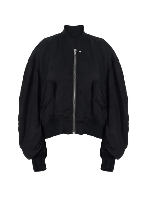 Rick Owens ruched bomber jacket Black RP01F6744N