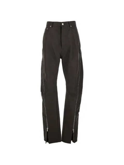 Rick Owens Temple Bolan Banana zip-detail trousers Brown RU01F2343CDU