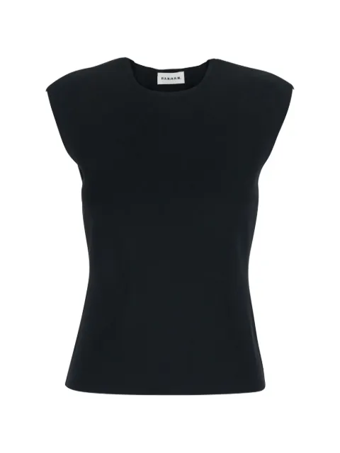 P.A.R.O.S.H. shoulder-pads T-shirt Black D540952ROMA26