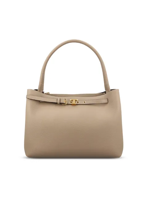 Tod's small metal-detail leather tote bag Grey XBWTIMJ0200WKA