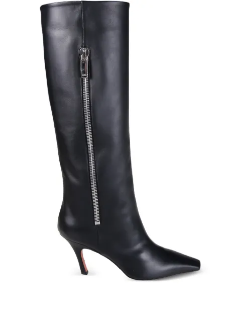 Amina Muaddi Mona zip boots Black MONAZIPBOOT80CALF