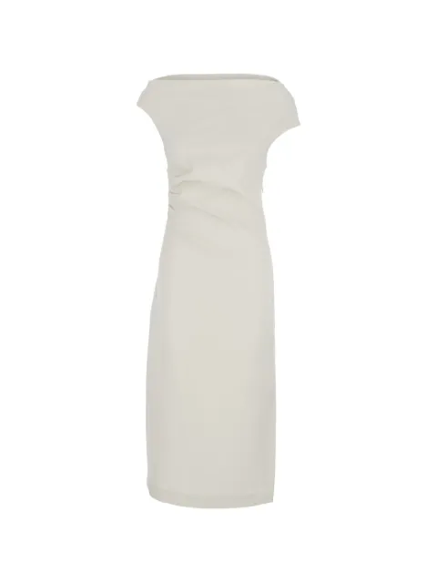 P.A.R.O.S.H. draped-detail midi dress Neutrals D726148PINGU002