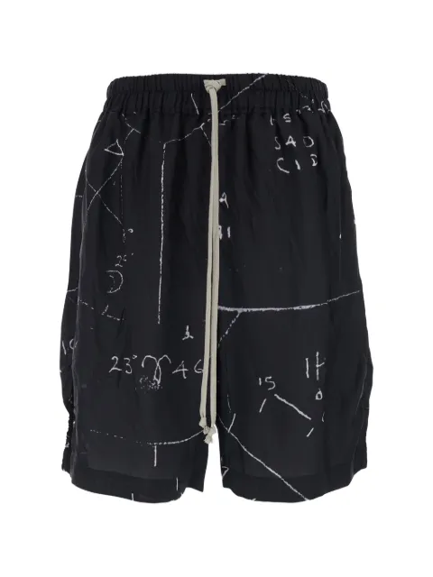Rick Owens drawstring-fastening shorts Black RU01F2397KP1