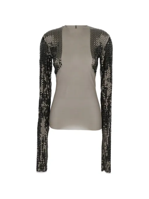 Rick Owens sequin-embellished top Grey RP01F6264TUSEM63494