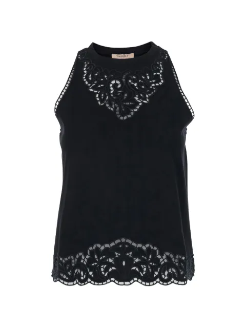 TWINSET crochet detail top Black 261TP2441