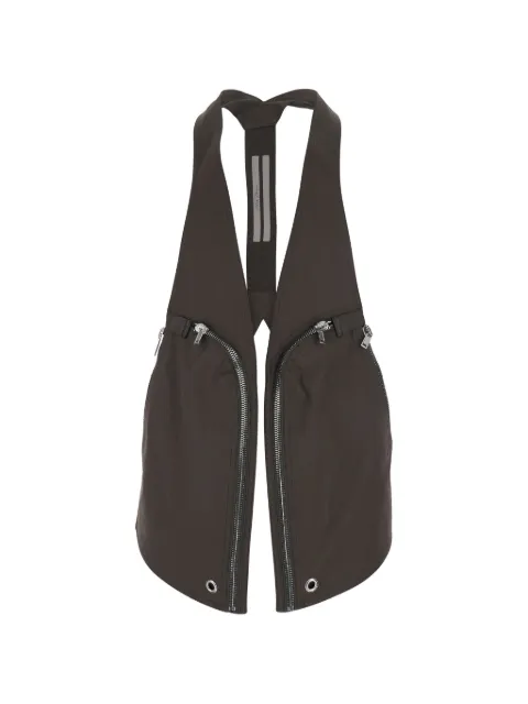 Rick Owens Temple Bauhaus zip-detail gilet Black RU01F2763TE78