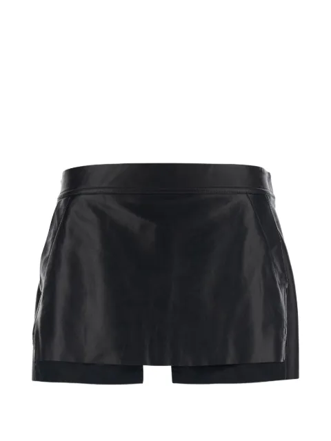Rick Owens Fog rear-zip mini skirt Black RP01F6371LBY09