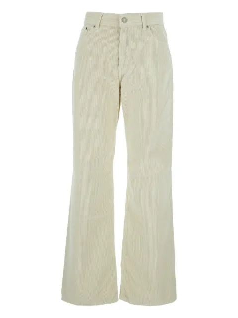 Haikure logo patch corduroy trousers Neutrals HEW03185GF156PTT0336