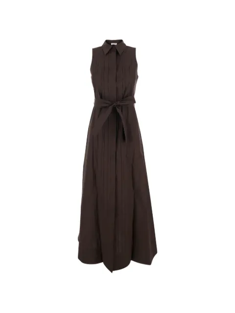 P.A.R.O.S.H. sleeveless belted dress Brown D726158CANYOX26