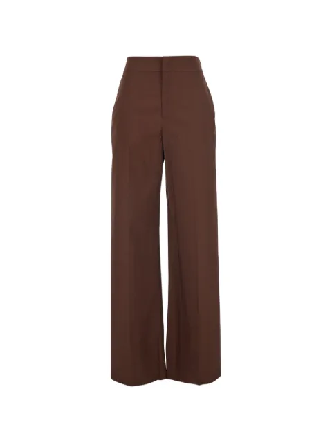 TWINSET wide-leg pressed-crease trousers Brown 261TT2150
