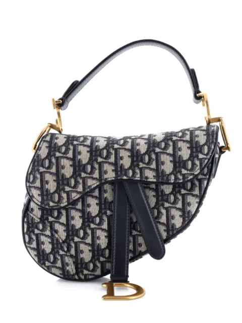 Christian Dior Pre-Owned Saddle Handbag Oblique Canvas Mini shoulder bag Blue FBP1TUJSDW9XW9KG