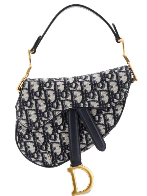 Christian Dior Pre-Owned Saddle Handbag Oblique Canvas Mini shoulder bag Blue BCSI6MC2RX24DYGJ