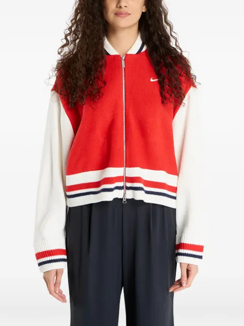 Nike number zip-up cardigan Red HV2494657
