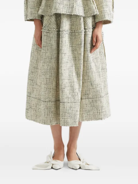 ERDEM ruffled midi skirt Neutrals PS26S36R70189008