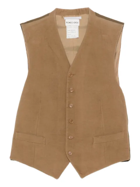 Romeo Gigli Pre-Owned 2000-2001 two-tone waistcoat Neutrals RG250ACO