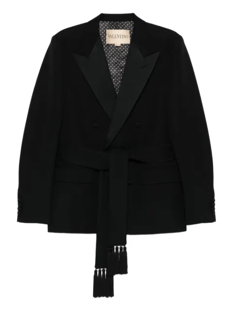 Valentino Garavani double-breasted tassel blazer Black VCEGG5AK8