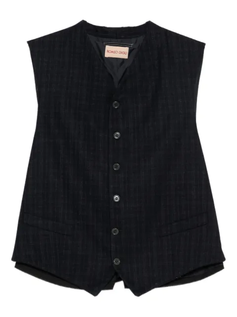 Romeo Gigli Pre-Owned 1990s pinstripe vest Black RG250ACN