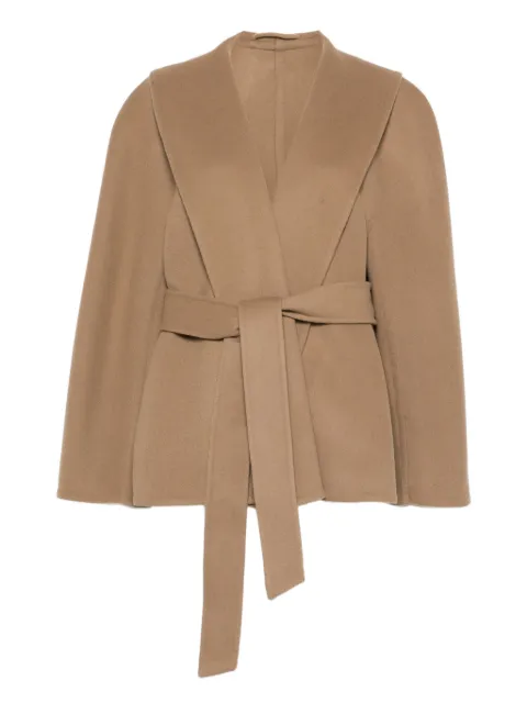 Balenciaga shawl belted jacket Neutrals 850609TRU30