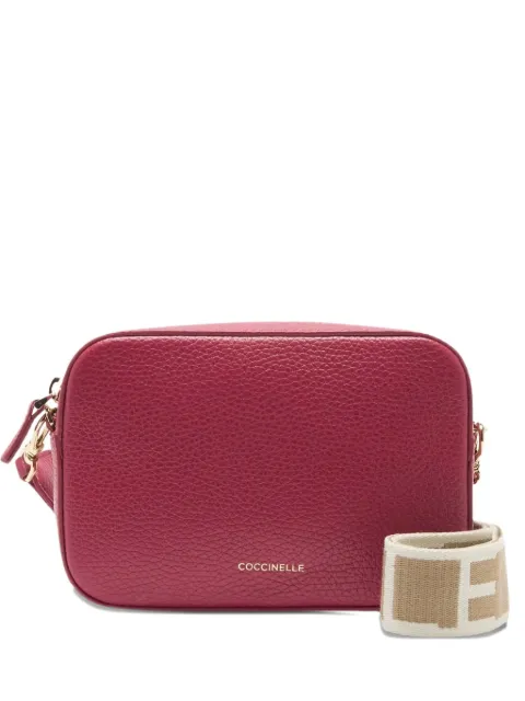 Coccinelle small Tebe pebbled-leather crossbody bag Red E5MN555I101R16
