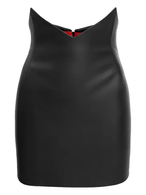 Lika V-neck mini skirt Black 7931