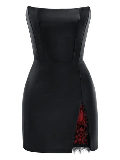 Lika corset lace-trim mini dress Black 7891