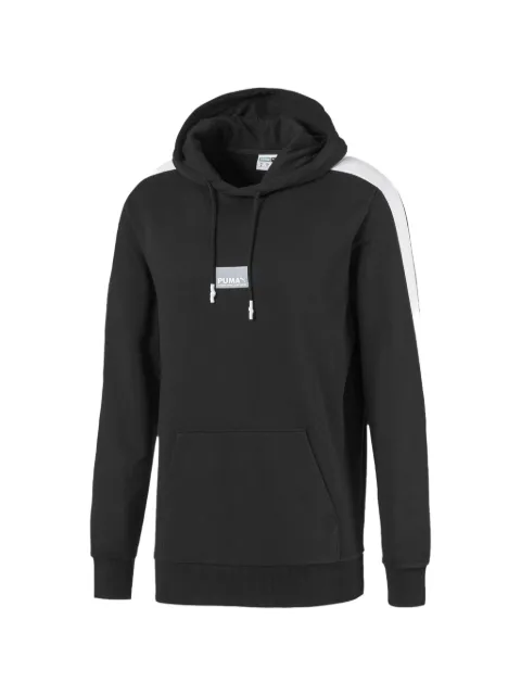 PUMA logo-plaque hoodie Black 597047