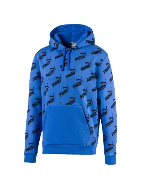 PUMA Amplified logo-print hoodie Blue 59724741
