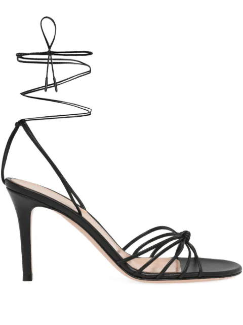 Gianvito Rossi Gwyneth lace-up heeled sandals Black G3265385RICNAP