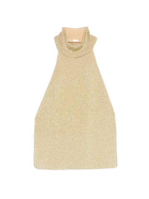 Cult Gaia halter-neck sleeveless top Gold TP3141YX1621