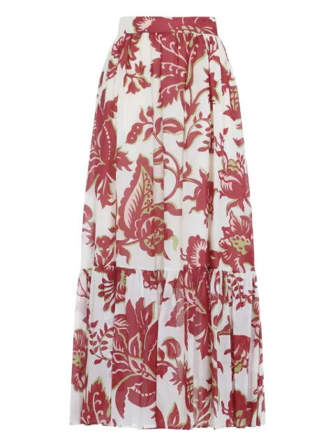ETRO floral-print maxi skirt White WRFA011499SA5U0